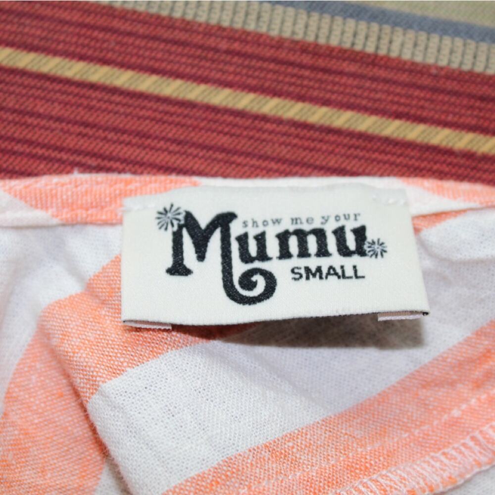 Show Me Your Mumu Remington Mini Dress in Dreamsicle Stripe Women’s Size Small - Picture 4 of 7